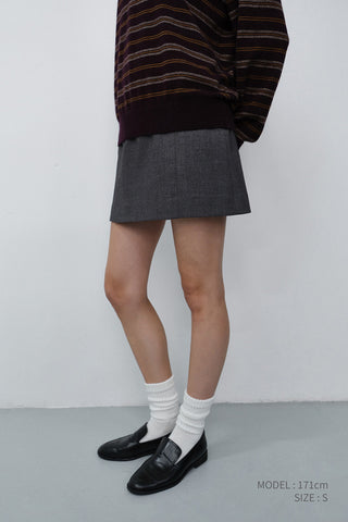MINI SKIRT CHARCOAL GREY