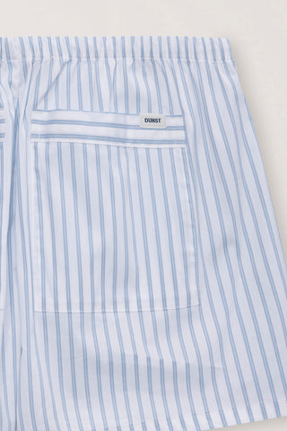 PAJAMA MINI SHORTS WHITE STRIPE