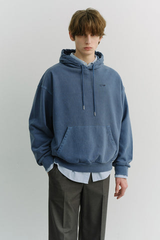 UNISEX GARMENT DYED HOODIE BLUE