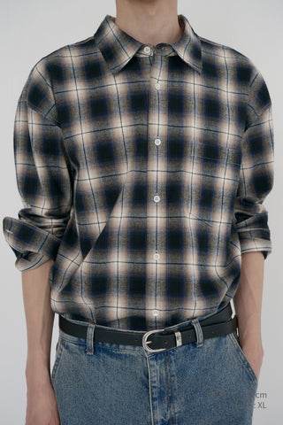 UNISEX WINTER FLANNEL CHECKED SHIRT BLUE
