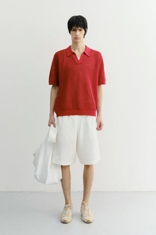 UNISEX PAJAMA BERMUDA SHORTS WHITE