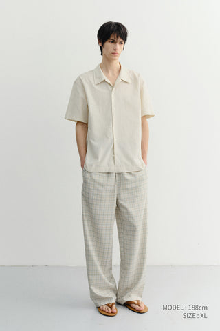 UNISEX HOLIDAY STRIPED SHIRT CREAM STRIPE