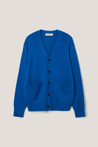 UNISEX BOYFRIEND KNIT CARDIGAN BLUE
