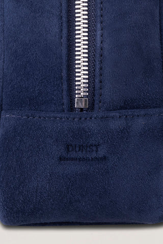SUEDE BOSTON TOTE BAG NAVY