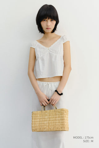 2-WAY SHOULDER BLOUSE WHITE