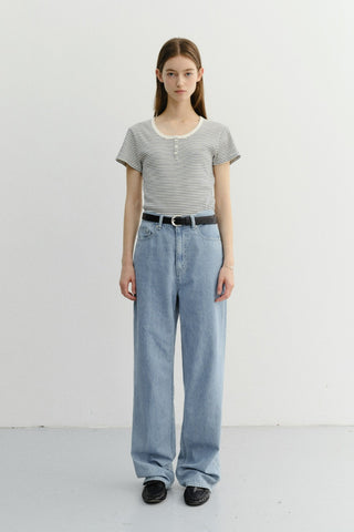 SUMMER STRAIGHT JEANS LIGHT BLUE