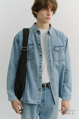 UNISEX CLASSIC DENIM SHIRT LIGHT BLUE
