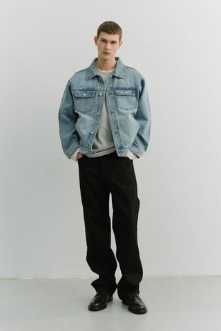 UNISEX DENIM TRUCKER JACKET LIGHT BLUE