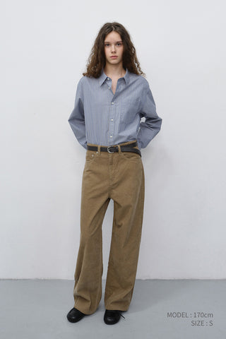 UNISEX INFORMAL SHIRT BLUE STRIPE