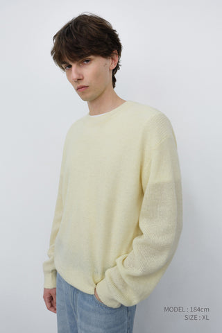 UNISEX HAIRLY SWEATER LEMON BUTTER
