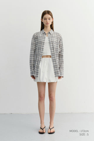 UNISEX SEERSUCKER BD SHIRT SOFT GREEN CHECK