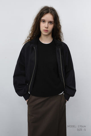 UNISEX VOLUME HARRINGTON JACKET BLACK