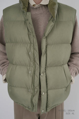 UNISEX GOOSE DOWN VEST SAGE GREEN