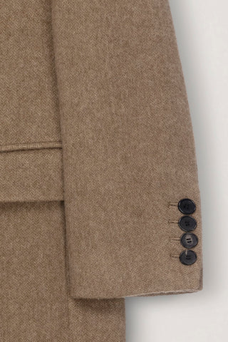 UNISEX TAILORED DOUBLE-BREASTED COAT CAMEL