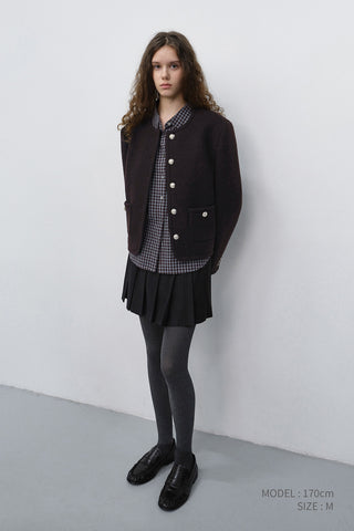 CLASSIC TWEED JACKET BROWN