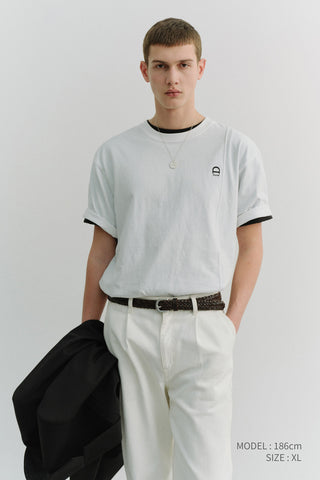 UNISEX LOGO CREASE T-SHIRT WHITE