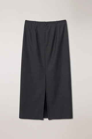 H-LINE STRIPED MAXI SKIRT GREY STRIPE