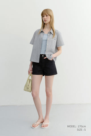 MINI DENIM SHORTS INDIGO BLUE