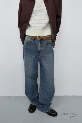 RELAXED WIDE JEANS CLASSIC BLUE