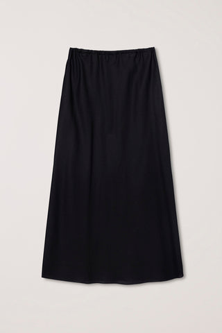 LINEN MAXI SKIRT BLACK