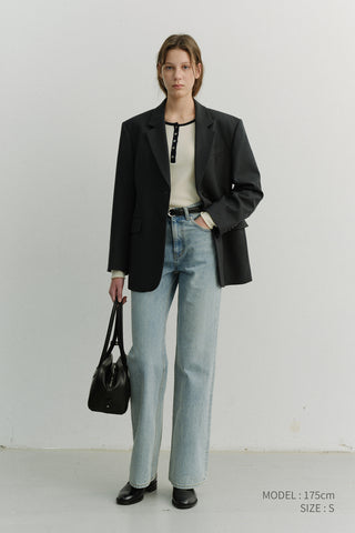 RELAXED FLARED JEANS LIGHT BLUE