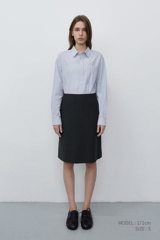 UNISEX INFORMAL SHIRT SOFT BLUE GREY STRIPE