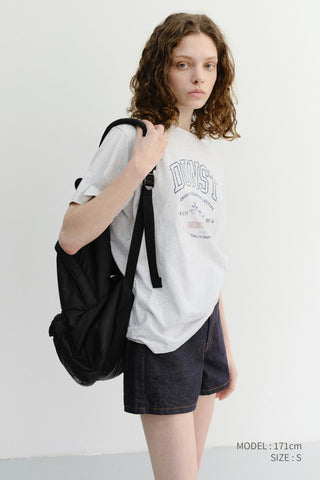 UNISEX CUPID ARCH LOGO T-SHIRT LIGHT MELANGE GREY