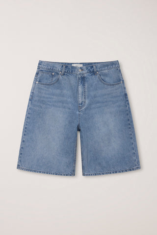 CLASSIC BAGGY DENIM SHORTS LIGHT BLUE