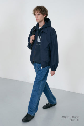 UNISEX COLLARED BLOUSON JACKET NAVY