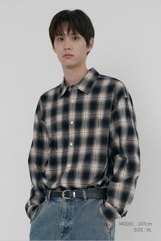 UNISEX WINTER FLANNEL CHECKED SHIRT BLUE