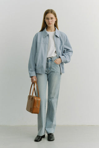 ESSENTIAL STRAIGHT FULL LENGTH JEANS LIGHT BLUE