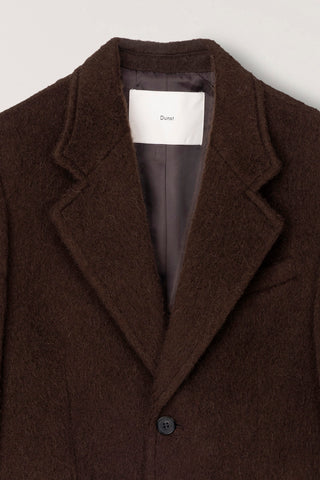 UNISEX ALPACA BLAZER COAT BROWN