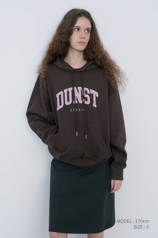 UNISEX ARCH LOGO HOODIE BROWN