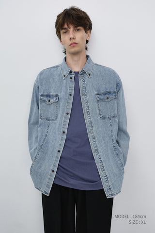 UNISEX CLASSIC DENIM SHIRT LIGHT BLUE