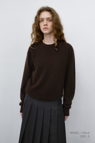 UNISEX ESSENTIAL CREWNECK SWEATER BROWN