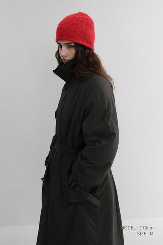 UNISEX PADDED BALMACAAN COAT CHARCOAL GREY