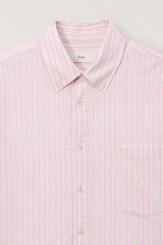 UNISEX CLASSIC STRIPED BD OVERSHIRT SOFT PINK