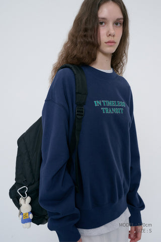 UNISEX SLOGAN SWEATSHIRT NAVY