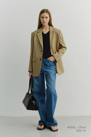 90S WIDE LEG NEW JEANS MID BLUE