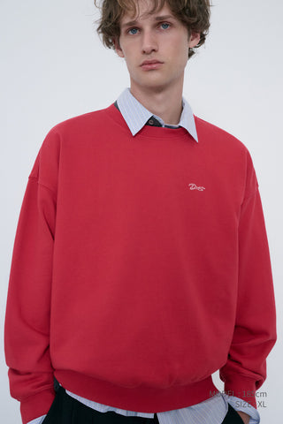 UNISEX GARMENT DYED SWEATSHIRT RED