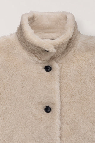FLUFFY FUR JACKET CREAM BEIGE