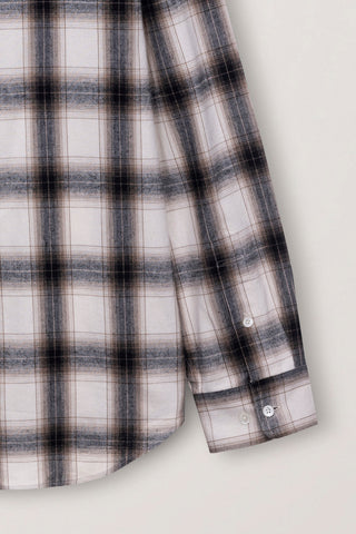 UNISEX WINTER FLANNEL CHECKED SHIRT BEIGE