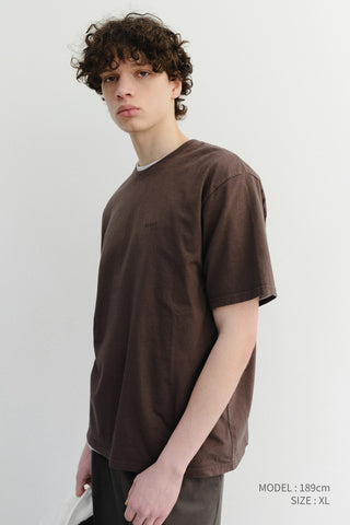 UNISEX GARMENT DYED T-SHIRT BROWN