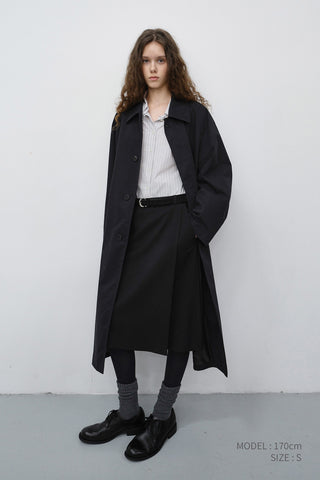 UNISEX REFINED MAC COAT BLACK