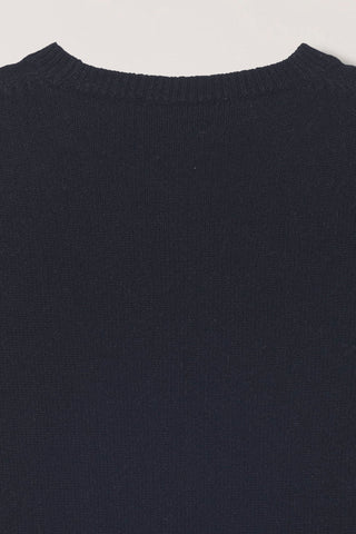 HALF SLEEVE KNIT TOP BLACK