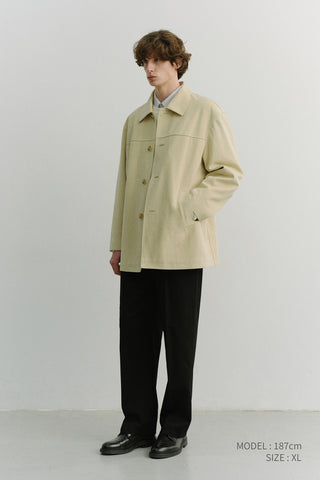 UNISEX ALTER-SUEDE HALF JACKET CREAM BEIGE