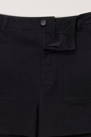 COTTON SAFARI SHORTS BLACK