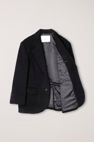 UNISEX ALPACA BLAZER COAT BLACK