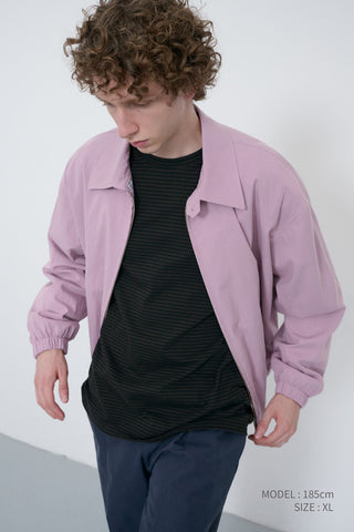 UNISEX COLLARED BLOUSON JACKET LAVENDER PINK