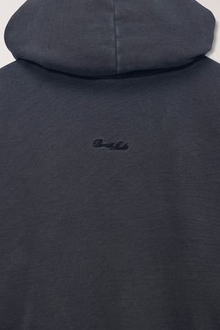 UNISEX GARMENT DYED ZIP-UP HOODIE BLACK